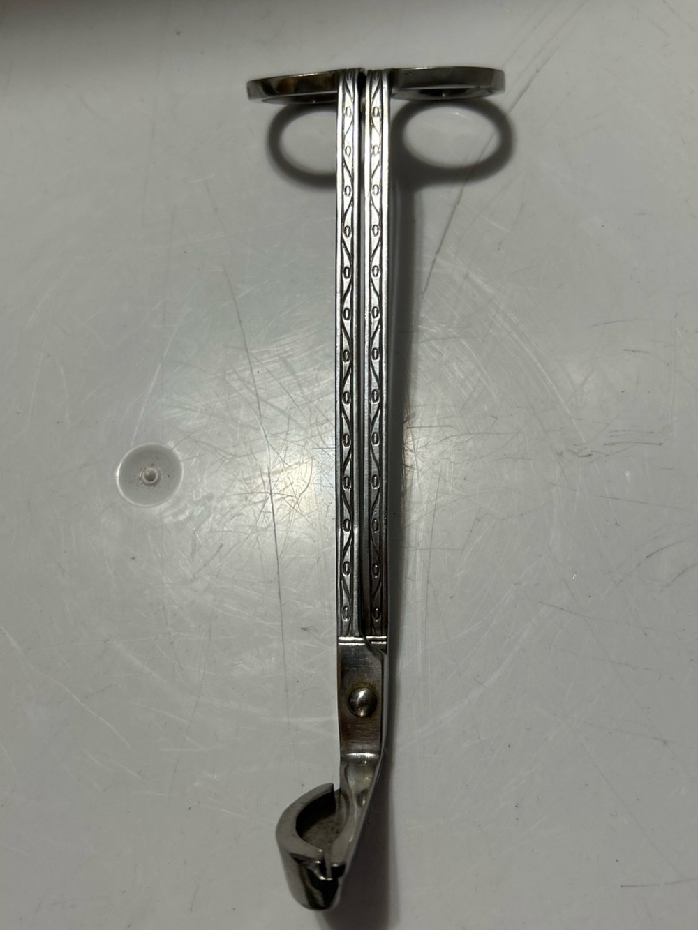 Classic Silver Candle Wick Trimmer with Decorative Handle
